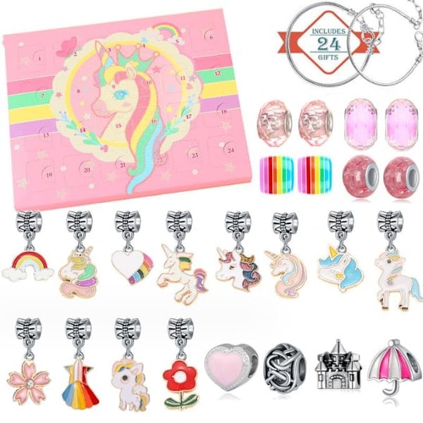 Julkalender 2023 DIY Unicorn Armband Set för Flickor
