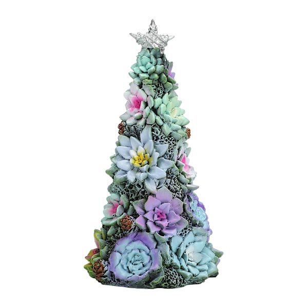 Succulent Julgran, Juldekoration för inomhusbord, Julgranshartsborddekorationer