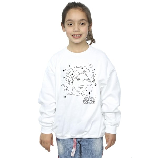 Star Wars Jenter Episode IV: Et nytt håp Leia Jul Skisse Sw Hvit 5-6 År