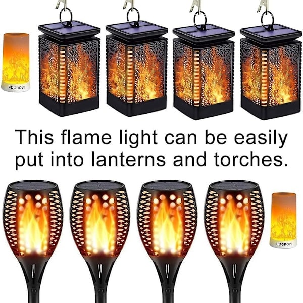REMAKE 2 sæt Acsergery LED flammelamper med fjernbetjening. USB genopladelig flammeeffekt