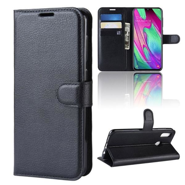 Wallet Case Samsung Galaxy A40 - Svart