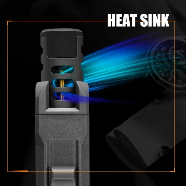 REMAKE Udendørs Vindtæt Turbine Fakkel Butan Køkken BBQ Svejsning Lighter Værktøj (INGEN Gas)