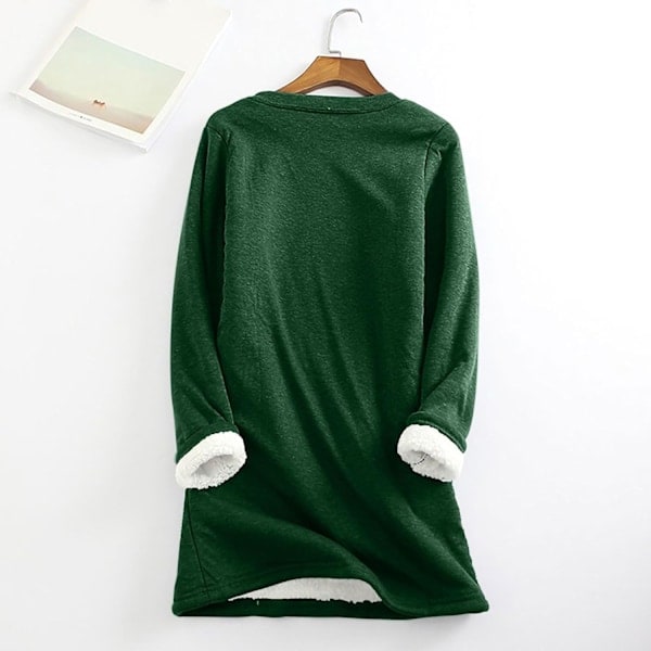 Jouluinen Raidalliset Fleecepullovarpainen Pyöreäkaulainen Pullover-Paita Muodikkaat Pitkähihaiset Treenipaita Vihreä L Vihreä S...