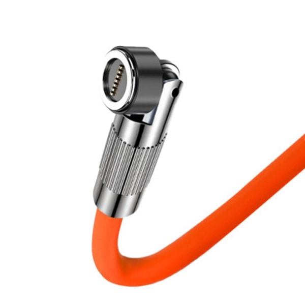Micro-USB magnetisk laddningskabel 540° rotation Snabbladdning Orange 2 m