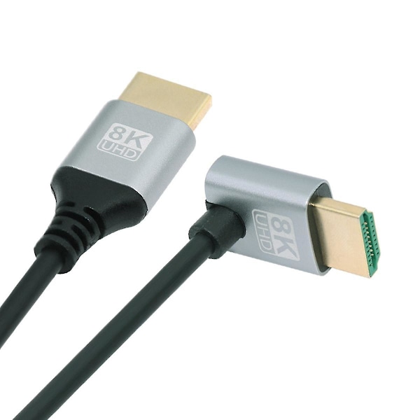 HD-028-UP-0.5M Ylösasennettu HDMI-uros - uros -kaapeli HDMI 2.1 -kaapeli 8K korkea resoluutio tietokoneelle HDTV:lle