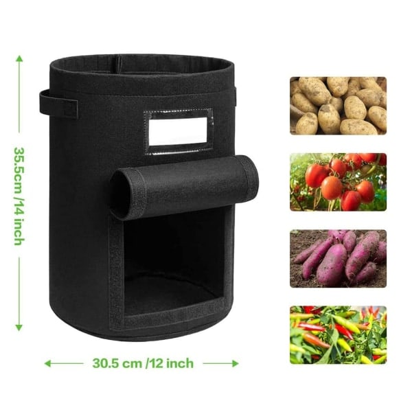 Potatisodlingsväskor, 3-pack 7 gallons odlingsväskor trädgårdspottor