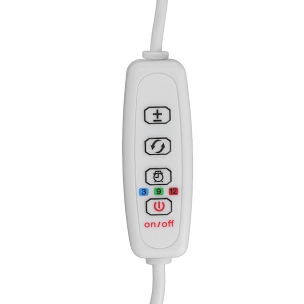 REMAKE LED Växtlampa 3 Lägen Timer USB-driven Justerbar Ljusstyrka Höjd Växtväxande Lampa för Suckulent Kaktus