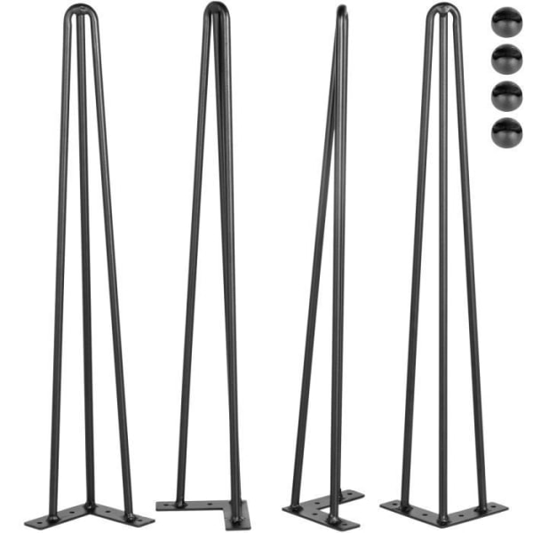 REMAKE Table legs - 4 pcs - 24" - 61 cm - VEVOR - Furniture legs with 3 rods