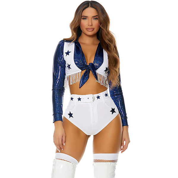 Dallas Stars dansuniform - Cheerleader-kläder, scenkläder XXXL(185-190cm)