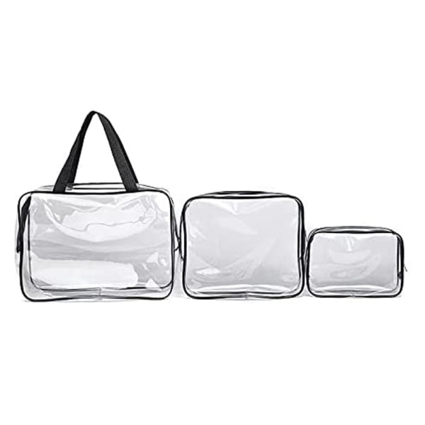 Set med 3 Toalettsaker Transparent