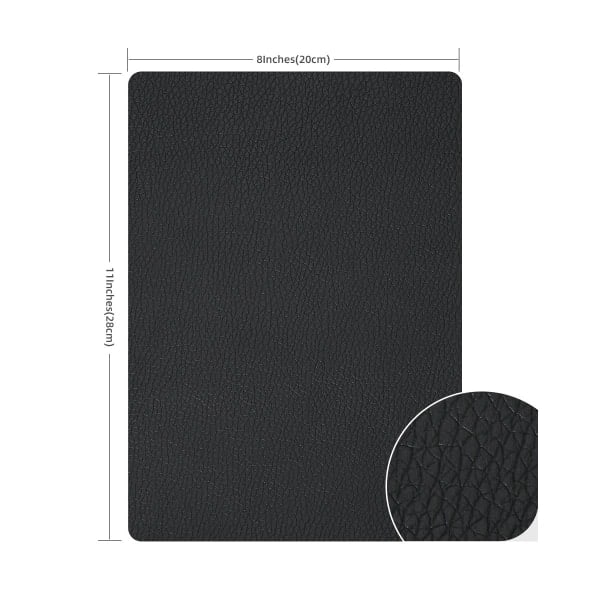 Self-adhesive PU leather patch Black