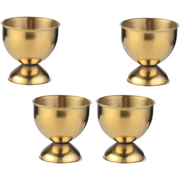 Stainless Steel Egg Cups, Set of 4, for Restaurant, Home, Kitchen, Birthday, Wedding, Christmas, New Year, Party, Table Decoration