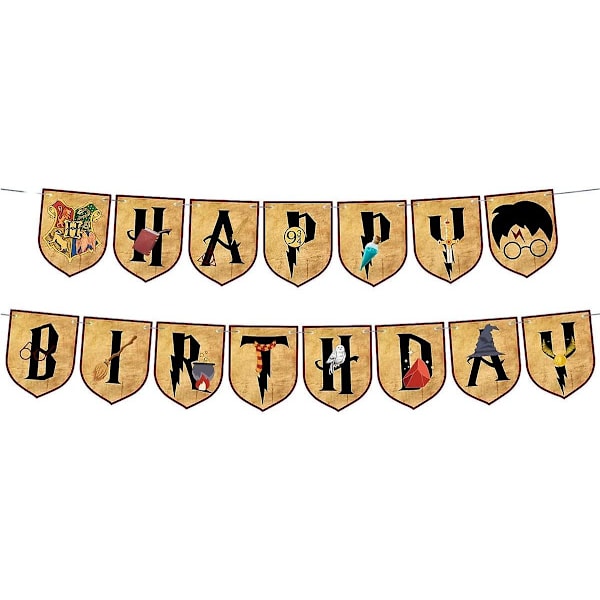 Magical Wizard Birthday Banner Party Supplies Set Happy Birthday Banner Wizard Theme Party Supplies Decorations Halloween Christmas Party Gifts Suppli