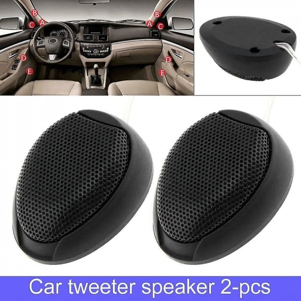 Universal bilstereo højttaler lyd 1000w dome tweeter super høj sort