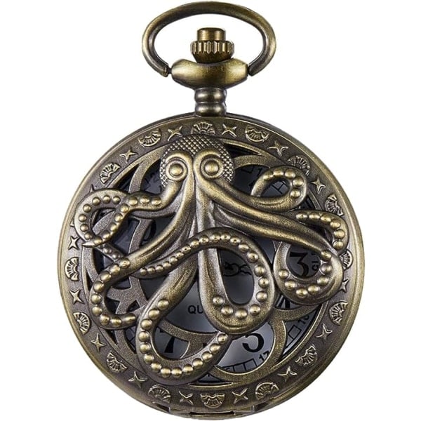 Vintage bronze urværk hul kvarts legering ur med halskæde til fars dag fødselsdagsgaver
