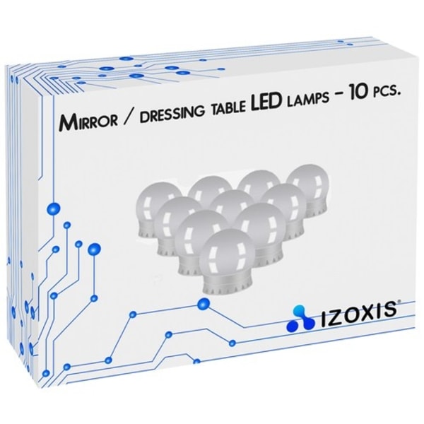 LED-lampor för sminkbordsspegel - Fäst runt spegeln Transparent Transparent