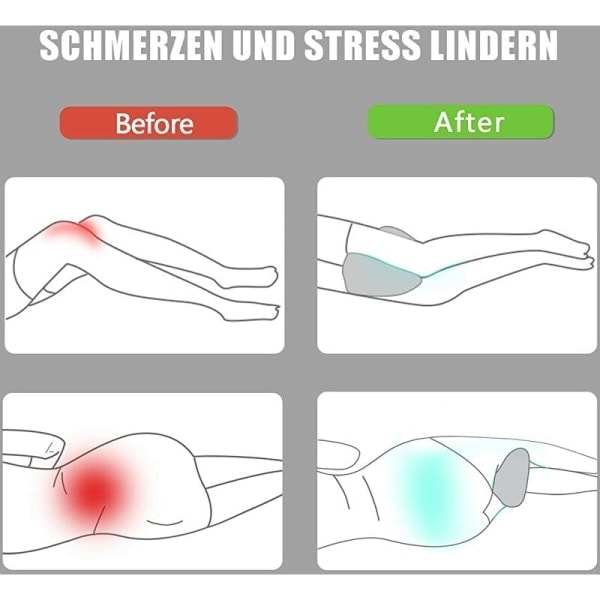 Kneepute for sidesovere, ortopedisk pute med minneskum