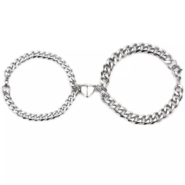 [2 st/set Hjärtformad Magnetisk Attraherande Armband för Par]