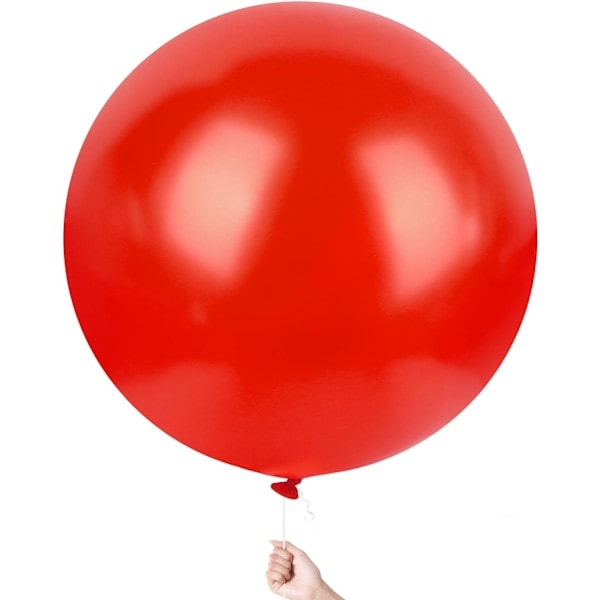 (Rød) Store balloner, 36 tommer gigantiske balloner Gigantiske latexballoner til nytår, jul, fødselsdag, bryllup, festdekoration