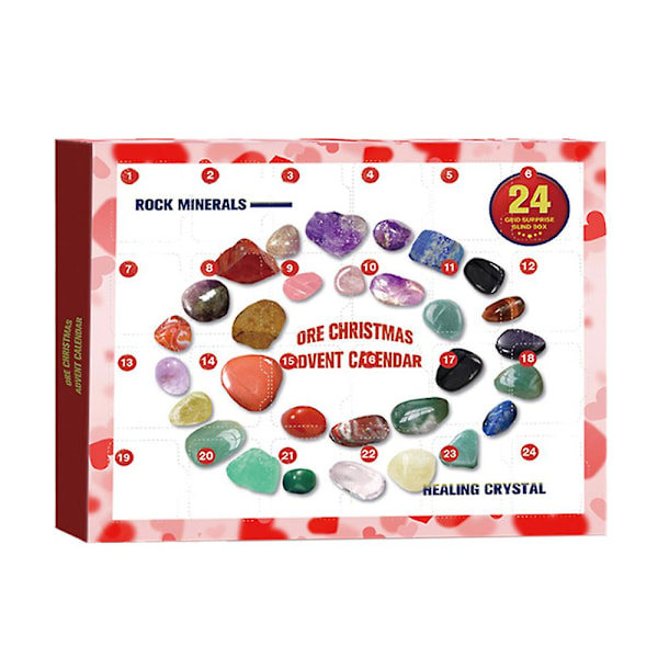 Legetøjs Julekalender Dekoration Læringsgave Mineral Blind Box 24 Dages Julekalender