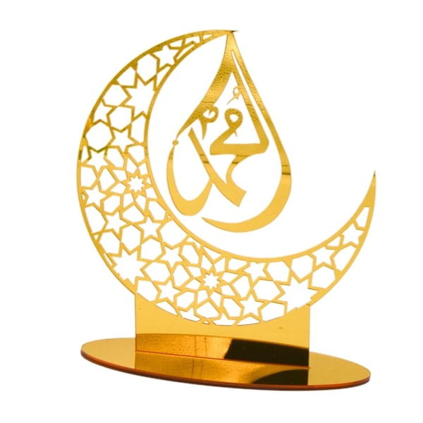REMAKE Eid Mubarak Akrylpynt Ramadan Guld Måne Dekoration til