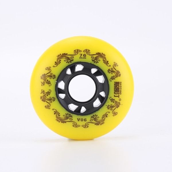 8 st vita/gula inline-skates hjul 90A vita 80mm 8 st
