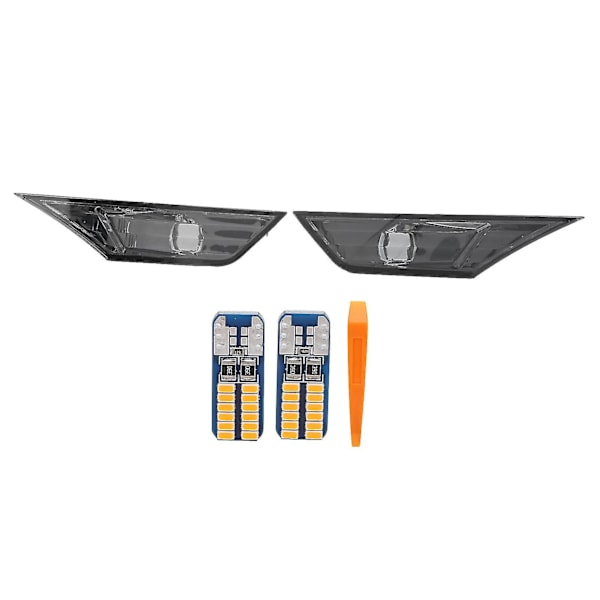 Par Sidomarkeringsljus Blinkers med LED-lampor 20559010 Ersättning för Honda Civic 2016-2021 Röktonad
