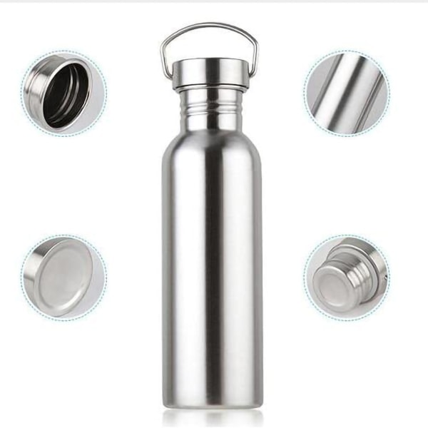 Ruostumattomasta teräksestä valmistettu vesipullo, BPA-vapaa vuotamaton vesipullo 1000 ml
