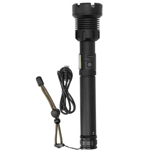 Outdoor USB Rechargeable Flashlight Dimmable MultiFunctional Hand Lamp Torch Light