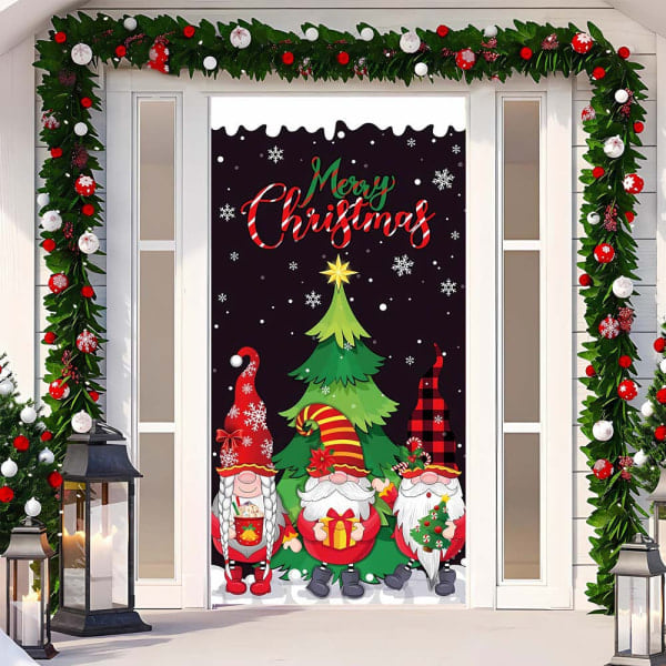 Juldörrram God Jul Grinchmas Font Veranda Skylt Vinter Nyår Jul Jul Hemfest Dekorationer och Tillbehör