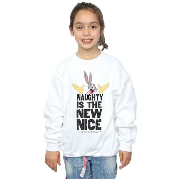 Looney Tunes Jenter Naughty Is The New Nice Genser 7-8 År Hvit 7-8 År