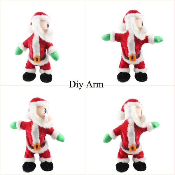 REMAKE Twerking Tomte, Musikalisk Hip-Shakande Tomte Sjungande Dansande Tomte Leksaker Jul Elektriska Dockor för Barn - A