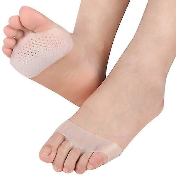 Elastiska Högklackade Silikon Gel-Fotsulor Vita
