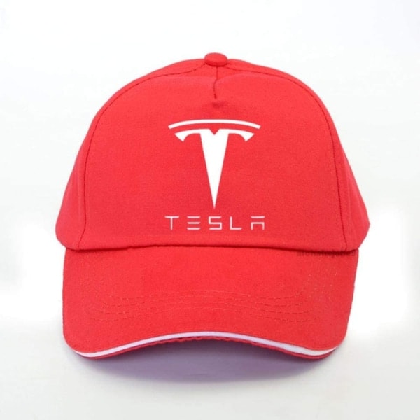 REMAKE Bil Tesla Baseball Cap - Mænds og Kvinders Cap - Unisex Tesla Rød