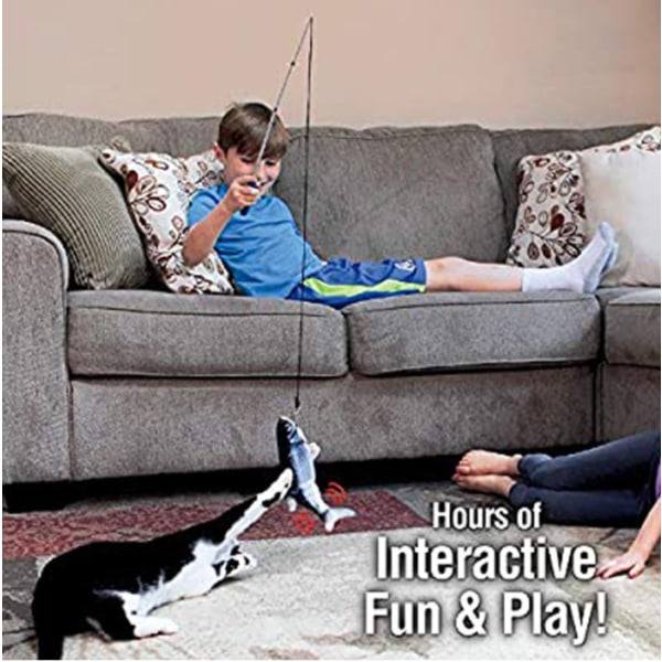 Interaktiv katt leksak Splashing Fish Grå