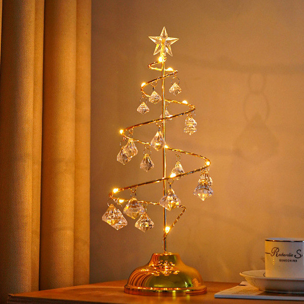 Julebordlampe, Juletræ LED lys dekorativ skrivebordslampe