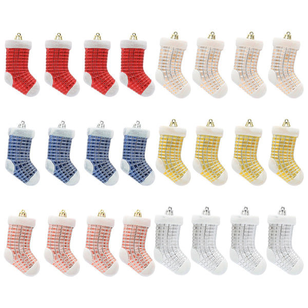 24-pack Julstrumpor Julgransdekorationer