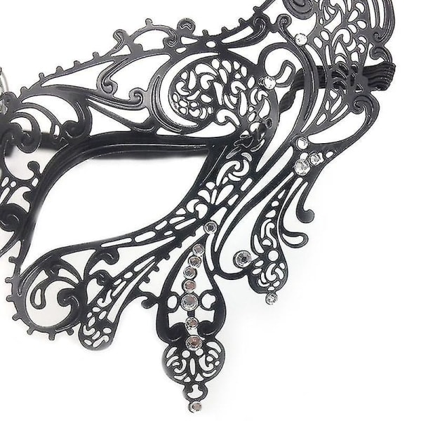 2 par masquerade masker sæt sorte halvansigt masker kompatibel med dansefest