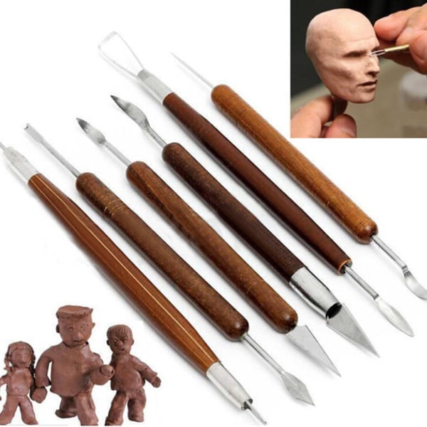 REMAKE 6-pack Lera Skulpturvax Snidning Keramik DIY Verktyg