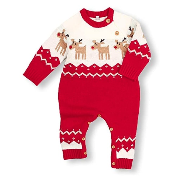 Babyjultröja Toddler Ren Outfit Långärmad Kläder