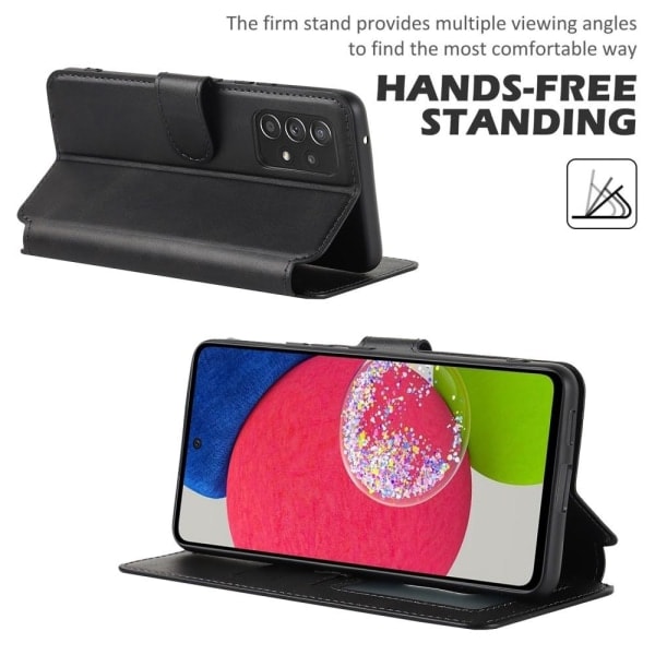 SKALO Samsung A53 5G Premium Cut Wallet Case - Sort Sort
