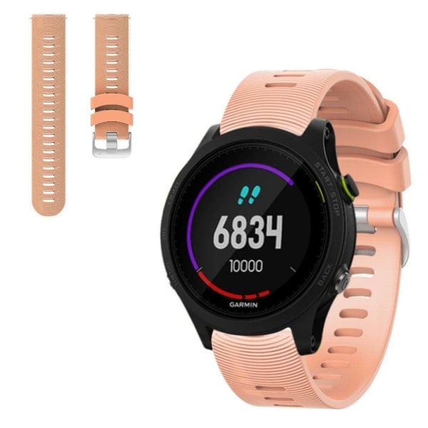 Garmin Forerunner 245 yksinkertainen silikoniranneke - Vaaleanpunainen Rosa