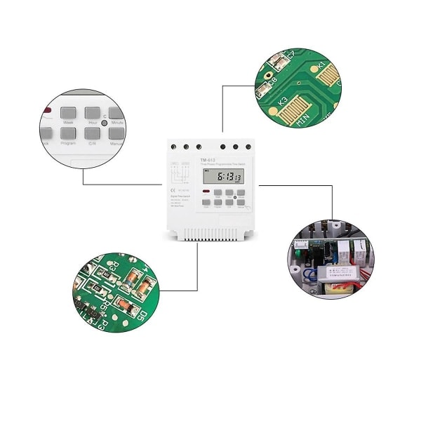 REMAKE Fase 380v 415v Programmerbar Tidtakerbryter med Bakgrunnsbelysning