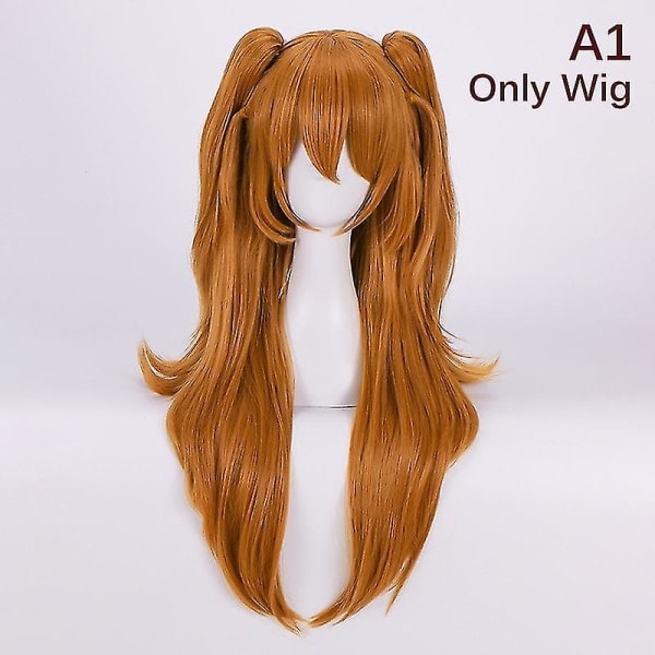 REMAKE Laadukas Eva Asuka Langley Soryu Cosplay Lämpökestävä Synteettinen Peruukki Hiusneulat