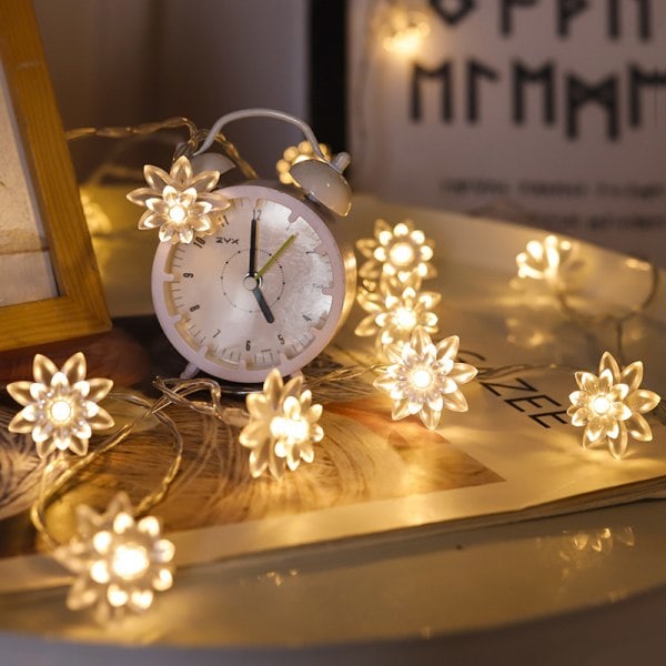 Lotus LED lyslenke julepynt lyslenke art deco