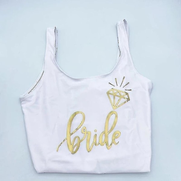 Möhippa Festkläder En Delig Baddräkt Brud & Brudtärna Dam Baddräkt Strandkläder Blivande Brud Bröllopsfest Dekoration ZC56 Swimsuit black S