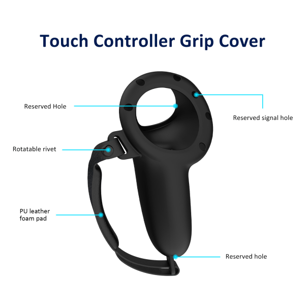 Ohjainten suojakahvat Oculus Meta Quest 3:lle, musta