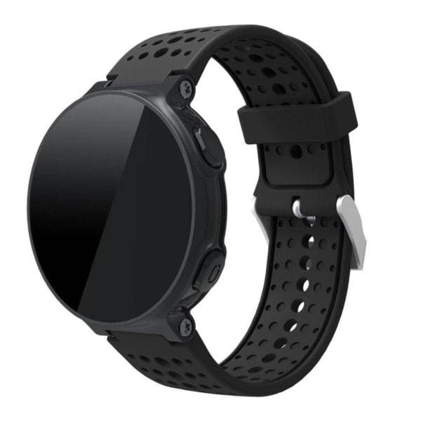 Garmin Forerunner 220 / 230 / 235 / 620 / 630 Pyöreäreiällinen Silikoniranneke - Musta Musta