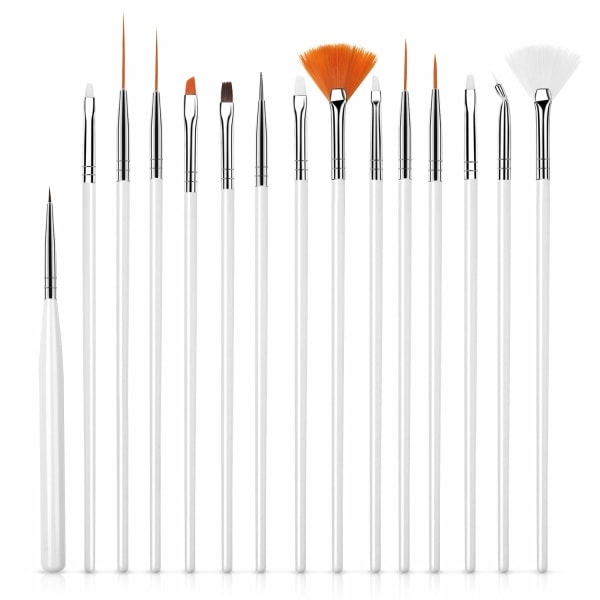 Set of nail brushes for nail art 15 pcs