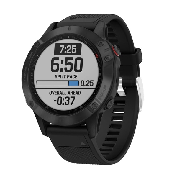 Silikoniranneke Garmin Fenix 6/6 Pro/7 Musta